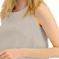 Alfani Women's Woven Linen Blend Shell Brown Size Medium