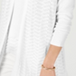 Charter Club Women's Textured Zigzag Cardigan White Size Small