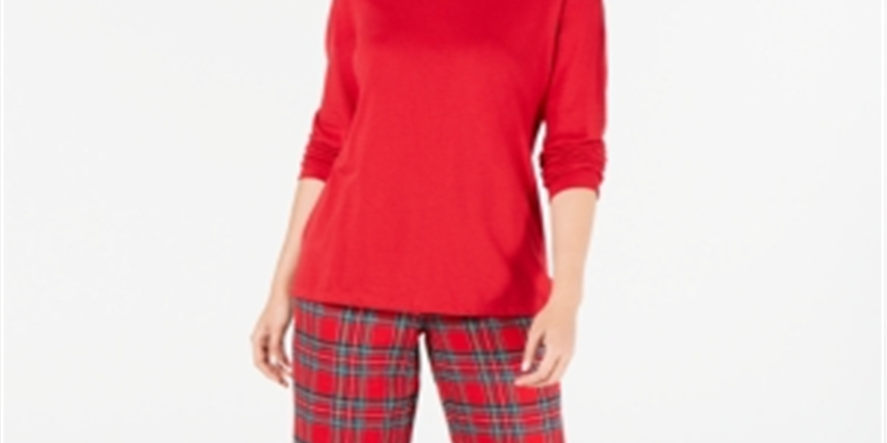 Family Pajamas Women's Mix It Brinkley Plaid Set Red Size L