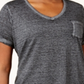 Style & Co Women's Plus V Neck Short Sleeves T-Shirt Gray Size 0X