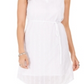 Style & Co Women's Textured Cotton Dress White Size X-Small