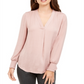 Alfani Women's V Neck Top Pink Size M