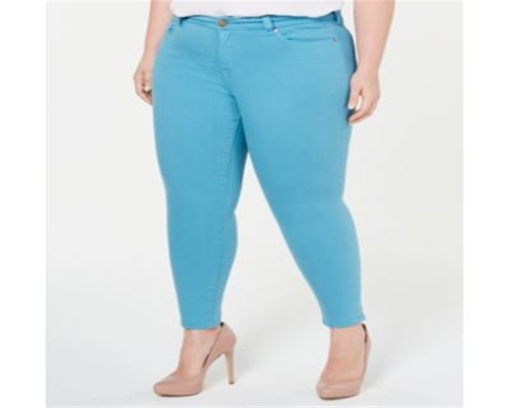Celebrity Women's Plus Colo Skinny Jeans Denim Mid-Rise Blue Size 20