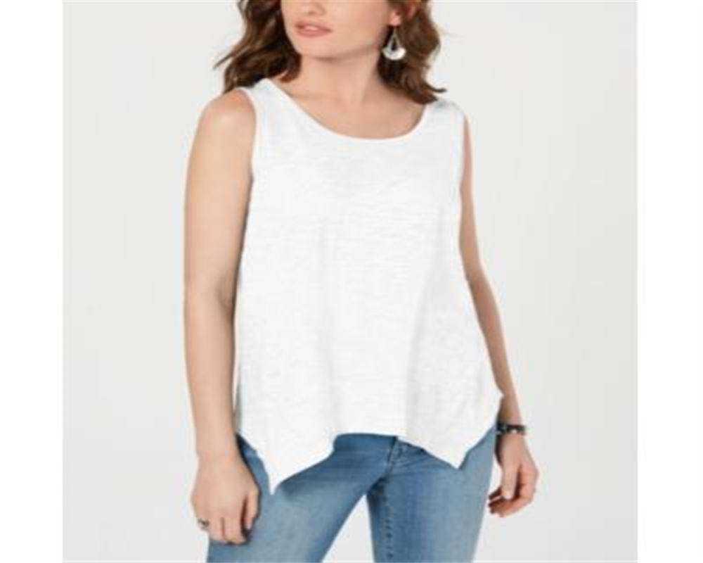 Style & Co Women's Sleeveless Trapeze Top White Size X-Small