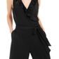 Alfani Women's Ruffled Jumpsuit Black Size Petite XL