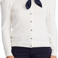 Ralph Lauren Women's Neck-Scarf Cotton Sweater White Size Petite
