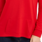 Charter Club Women's French Terry V Neck Tunic Red Size X-Small