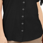 Karen Scott Women's Button Front Top Black Size Small
