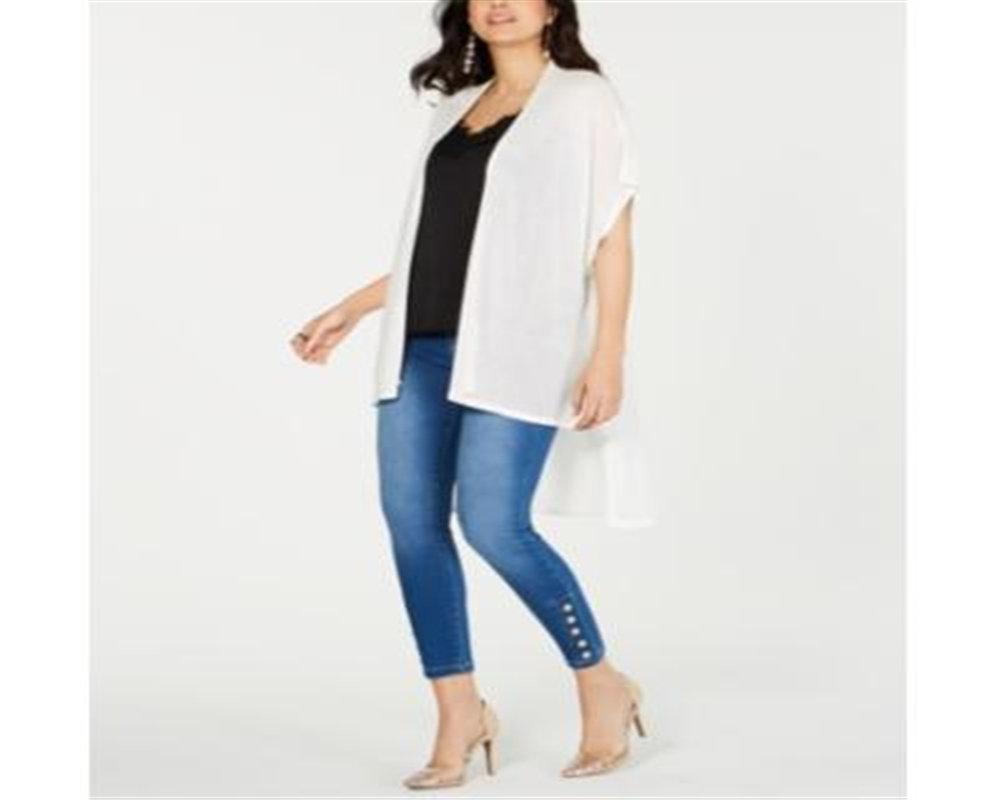 Thalia Sodi Women's High Low Pointelle Knit Cardigan White Size X-Small