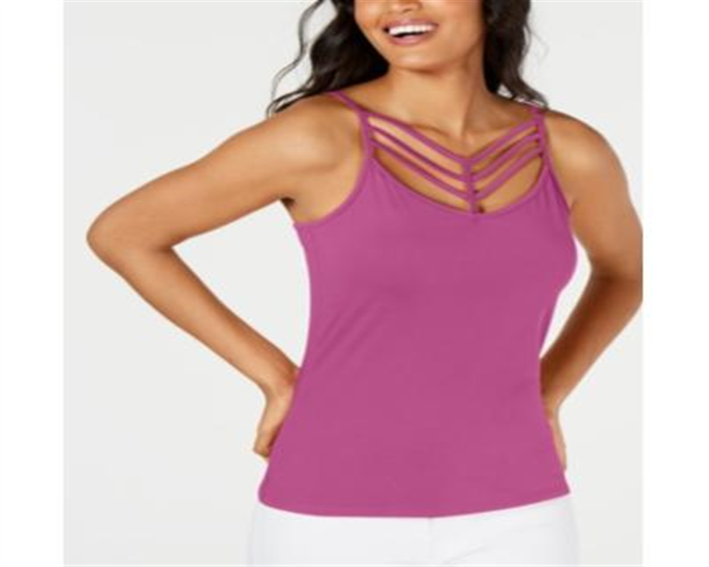 Thalia Sodi Women's Ladder Trim Tank Top  Pink Size Large