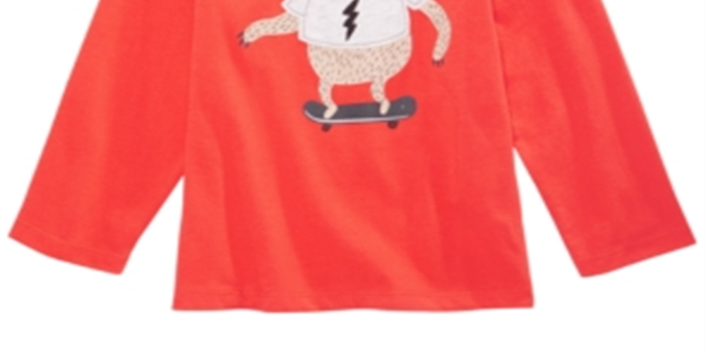 First Impressions Baby Boy's Sloth Print Cotton T-Shirt Red Size 3-6 Months