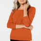 Karen Scott Women's Textured Stripe Sweater Red Combo Size X-Large
