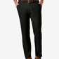 Haggar Men's Cool 18 Pro Stretch Straight Fit Flat Front Dress Pants Black Size 36X30