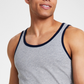 Sun + Stone Men's Dyan Sleeveless Contrast Trim Tank Gray  Size Medium