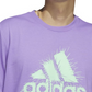 adidas Men's Short Sleeve Logo Graphic T Shirt Purple Size Small