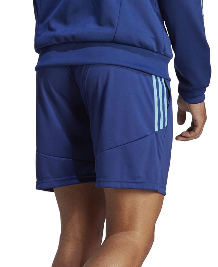 adidas Men's Tiro Lightweight Three Stripe 8 Track Shorts Blue Size XX-Large