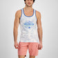 Sun + Stone Men's Surf Shop Regular Fit Graphic Tank Blue  Size Small