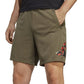 adidas Men's Train Essentials Seasonal Camo Filled Logo Training Shorts Green Size Small