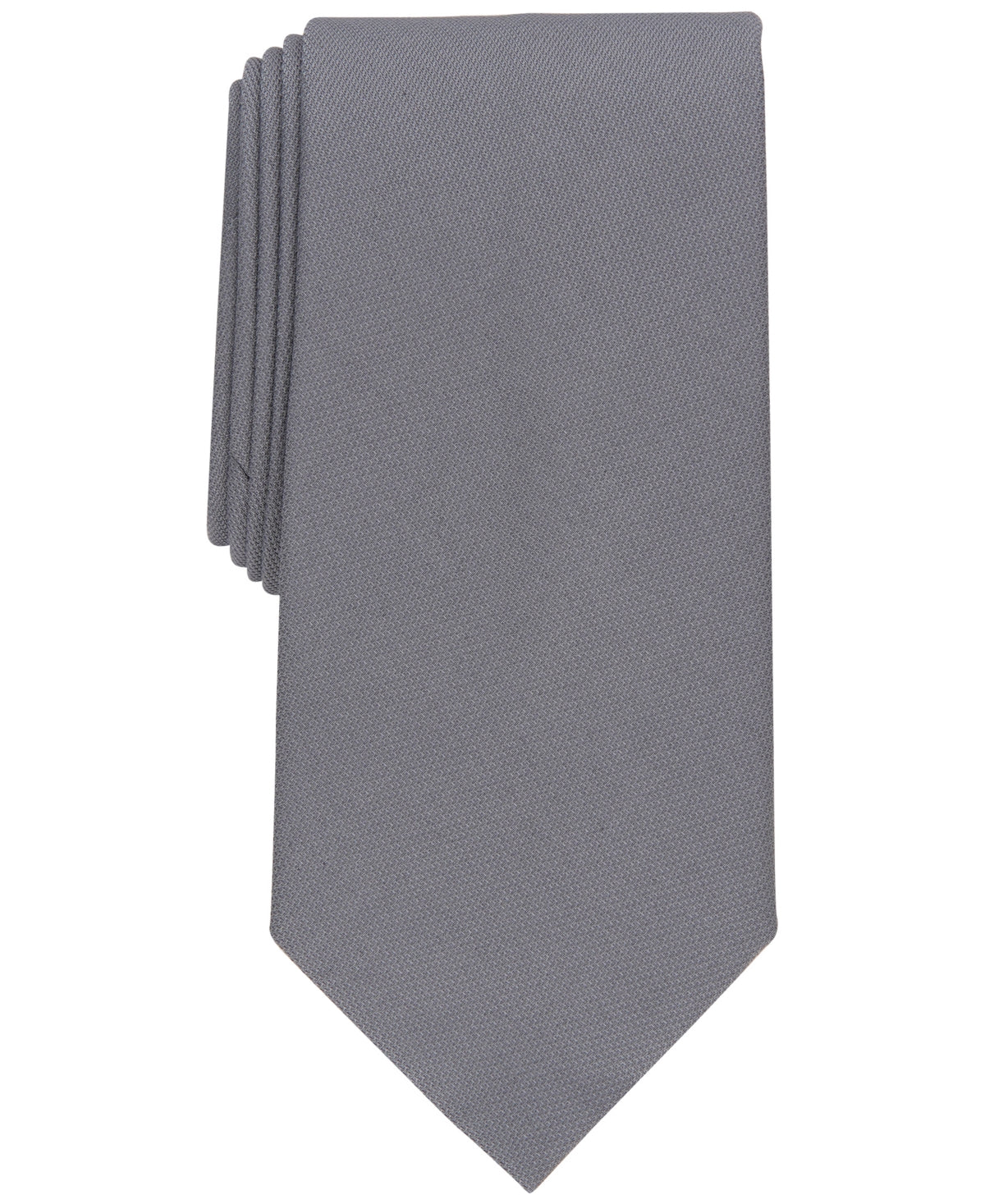 Perry Ellis Men's Connor Classic Solid Tie Gray Regular