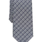 Alfani Men's Gino Plaid Slim Tie Gray Size Regular