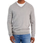 Club Room Men's Solid V Neck Merino Wool Blend Sweater Gray  Size Medium
