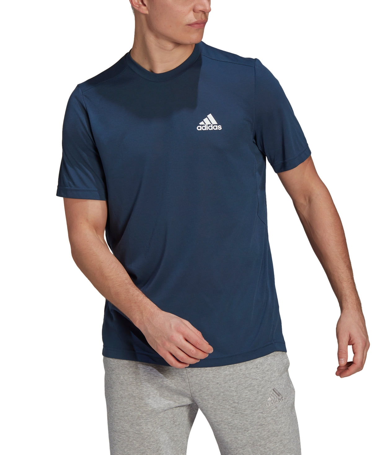 adidas Men's Feelready Performance T Shirt Blue Size Small