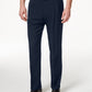 Haggar Men's Eclo Stria Classic Fit Pleated Hidden Expandable Waistband Dress Pants Blue Size 40X32