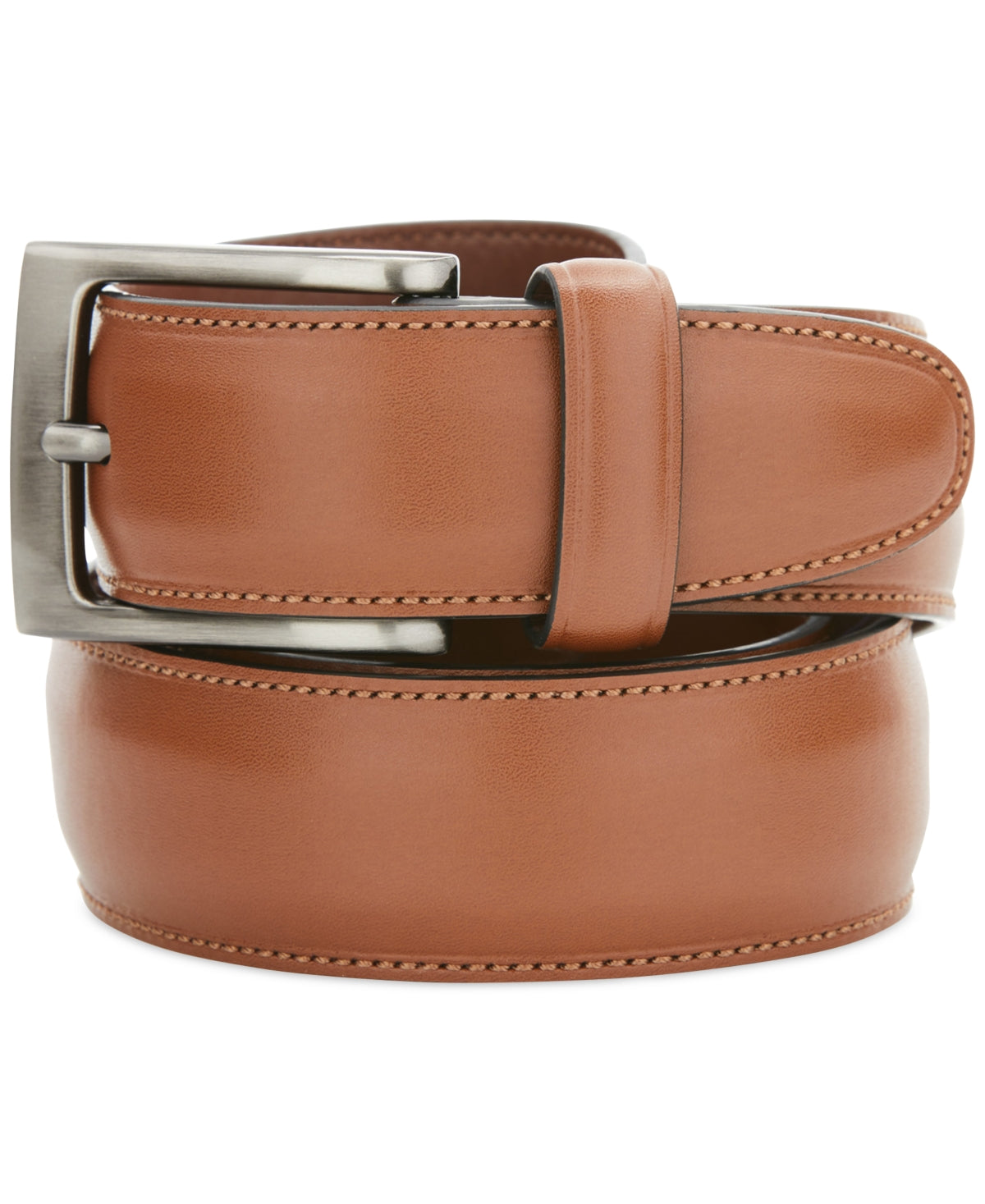 Perry Ellis Men's Leather Dress Belt Brown Size Small