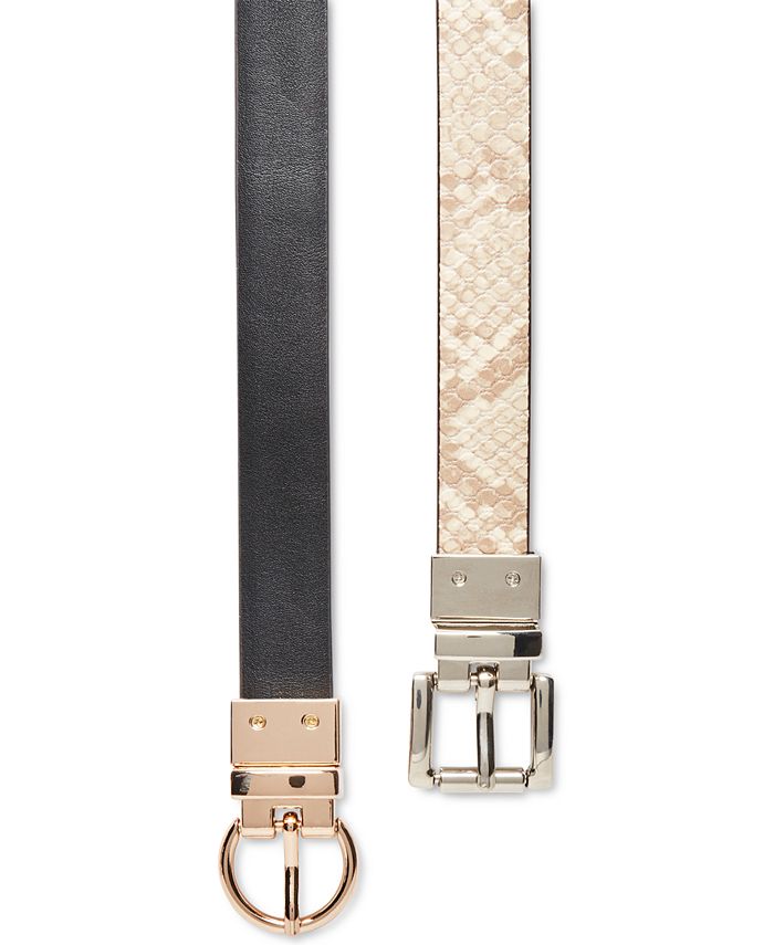 Steve Madden Women's Reversible Belt Black Size Medium