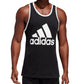 adidas Men's Badge Of Sport Logo Graphic Tank Black Size Large