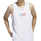 adidas Men's American Flag Tank White Size Large