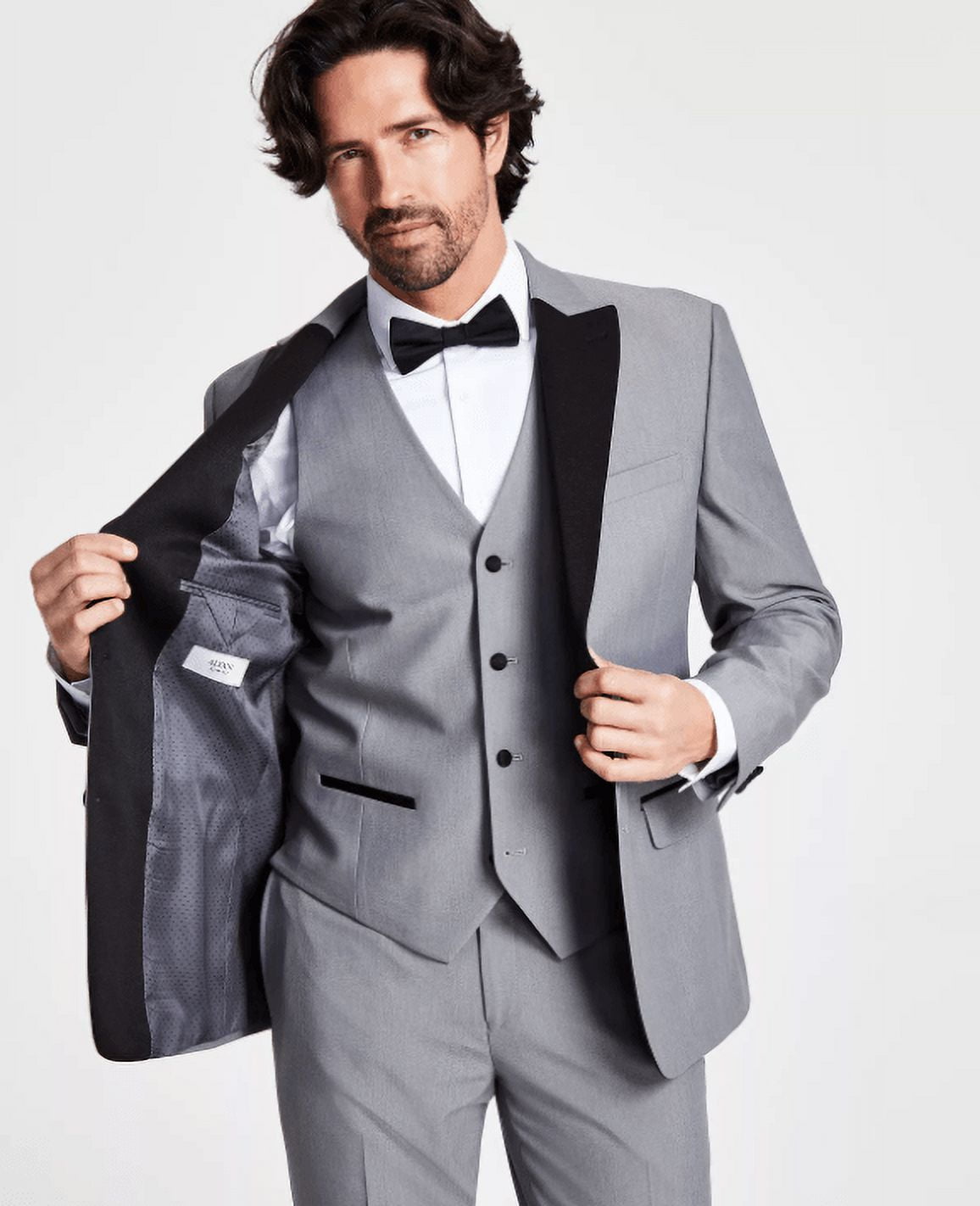 Alfani Men's Slim Fit Tuxedo Jacket Gray Size 46