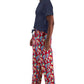 Club Room Men's Solid Top & Tropical Pants 2 Pc Pajama Set Red Size XX-Large