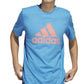 adidas Men's Short Sleeve Logo Graphic T Shirt Blue Size Small