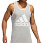 adidas Men's Badge Of Sport Logo Graphic Tank Gray Size Large