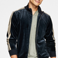 INC International Concepts Men's Velour Sweatshirt Track Jacket Black Size Small