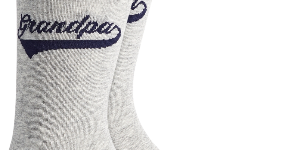 Club Room Men's Grandpa Crew Socks Gray Size 10-13