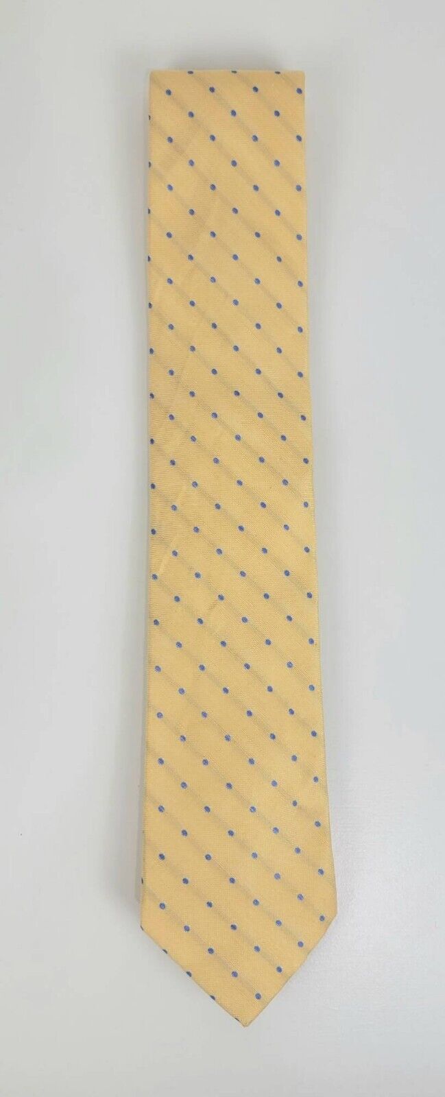 Tommy Hilfiger Men's Linen Dot Tie Yellow Size Regular