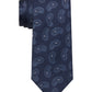 Tommy Hilfiger Men's Halo Paisley Tie Blue Size Regular