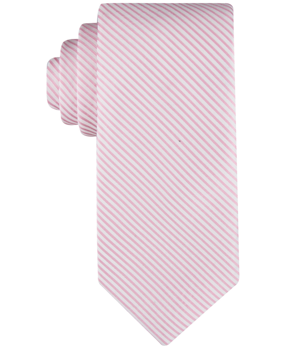 Tommy Hilfiger Men's Seersucker Stripe Tie  Pink Size Regular