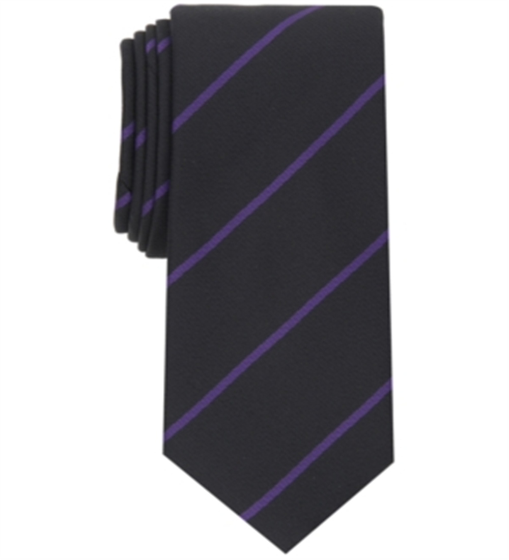 Alfani Men's Hadley Stripe Tie Purple Size Regular