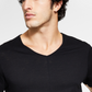 Inc International Concepts Men's Solid V-Neck T-Shirt Black Size S