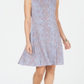 Style & Co Printed Sleeveless Swing Dress Blue Size XS