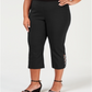 Jm Collection Embellished Hardware Keyhole Top Black Size 3X
