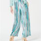 JM Collection Women's Printed Wide Leg Pants Blue Size X-Large