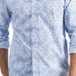 Club Room Men's Medallion-Print Shirt Blue Size 2XL