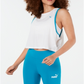 Puma Women's Racerback Cropped Logo Tank Top White Size Large