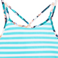 ID Ideology Big Girl's Striped Bikini Top Blue Size 16
