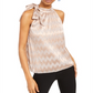 INC International Concepts Tie-Neck Shine Halter Top Pink Size 2XL