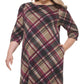 Jessica Howard Women's Casual Knee Shift Dress Beige Size 1X